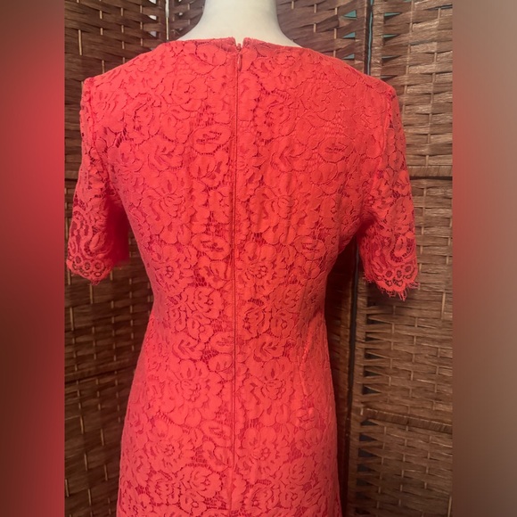Jessica H Size 8 Coral Dress Lining with Lace overlay Business Cocktail - Picture 12 of 14